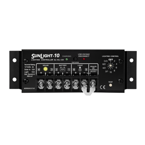 Morningstar SunLight Controller 12V, 10A Input, 10A Load, LVD, lighting control